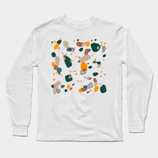 Modern Terrazzo Pattern |  Fall Vibes Long Sleeve T-Shirt